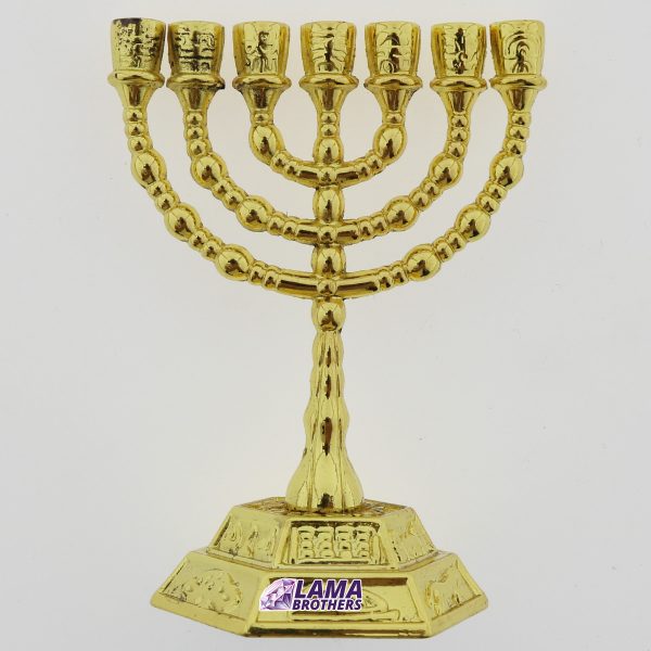 Small Gold Plated Menorat