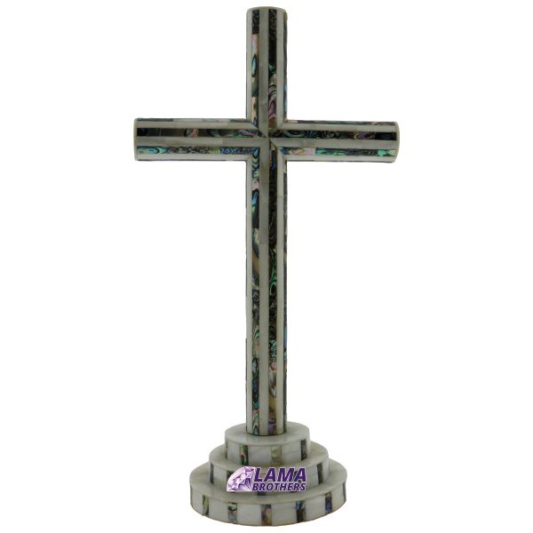 Olive Wood Cross covered with MoP