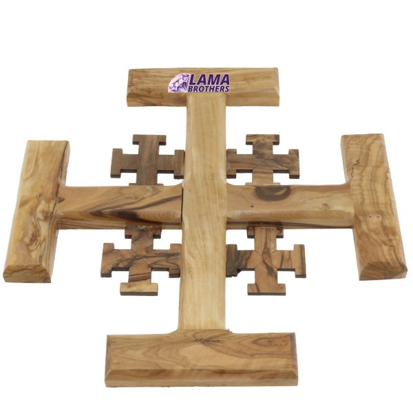 Jerusalem Cross Natural Wood