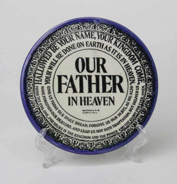 Plate with Holy Father in English