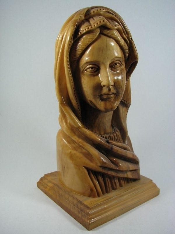 Mary head sculpture