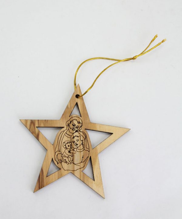 Holy Family in The Bethlehem Star Christmas Tree Ornament