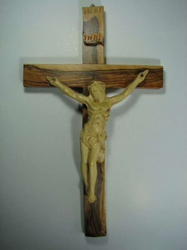Cross with Olive Wood Crucifix