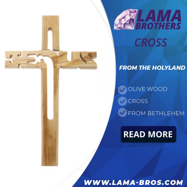 Olive Wood Jesus Cross