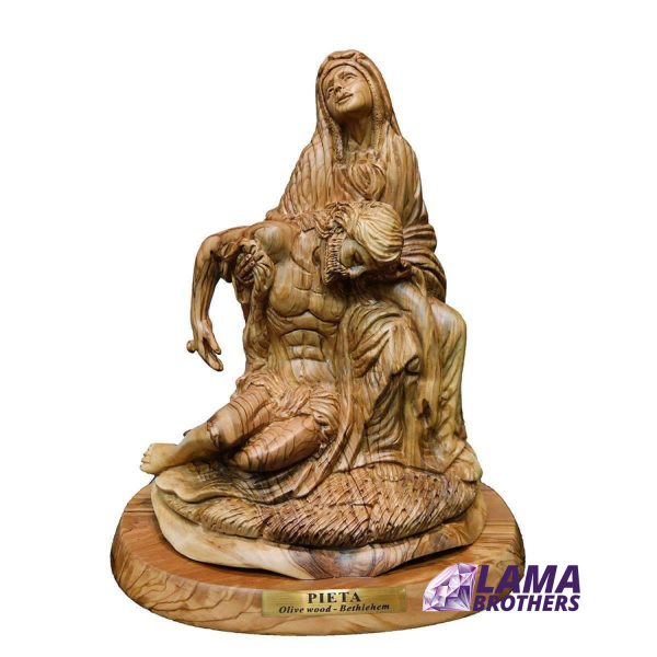 Olive Wood Pieta Statue