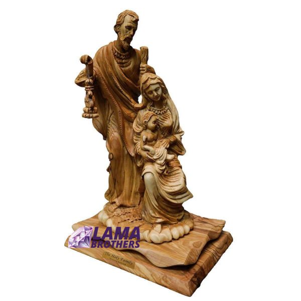 The Holy Family Olive Wood