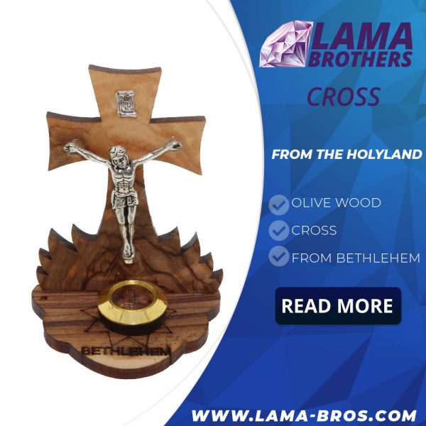 Olive Wood Cross With Incense