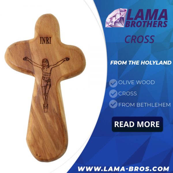 Olive Wood Healing Cross With Jesus