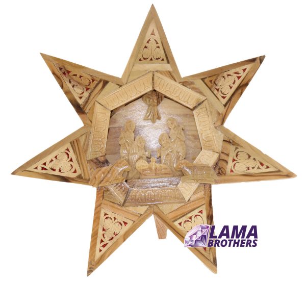 Olive Wood Star Of Bethlehem