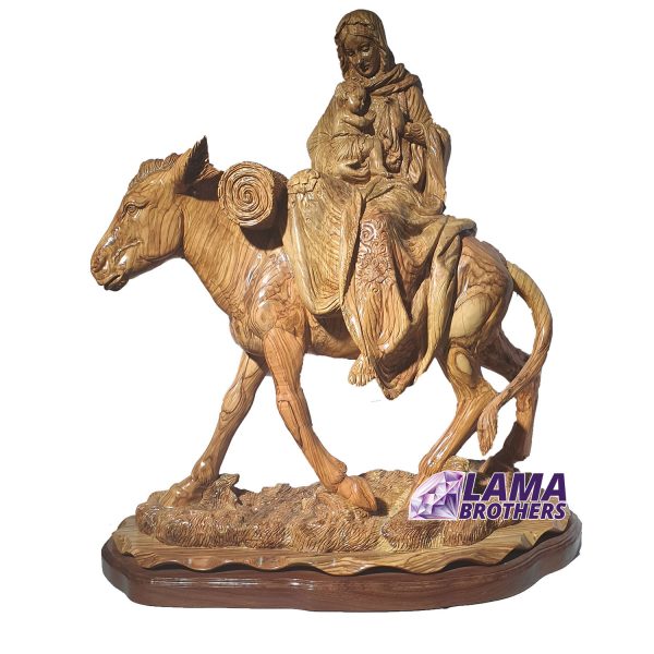Flight to Egypt Olive Wood Masterpiece - Image 3