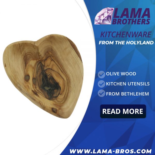 Olive Wood Heart Plate