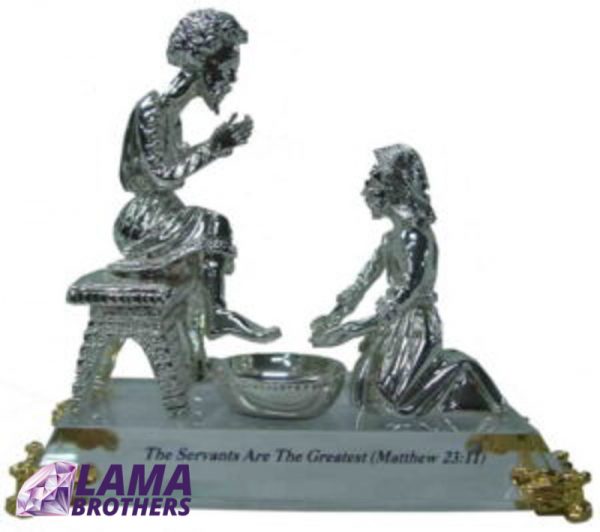 Jesus Washing The Feet Silver