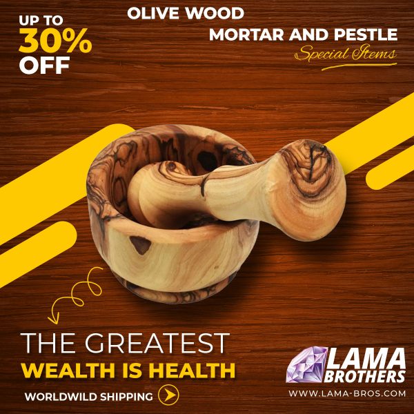 Olive Wood Mortar and Pestle