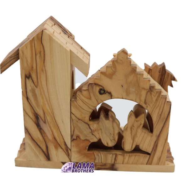 Small Nativity Olive Wood Statue - Image 2