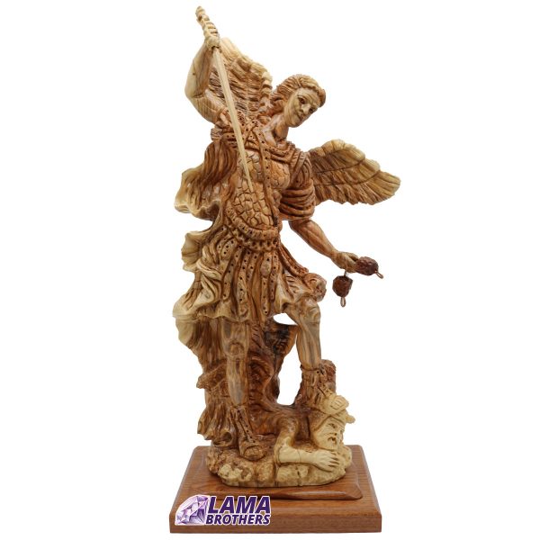 Saint Michael Olive Wood Statue