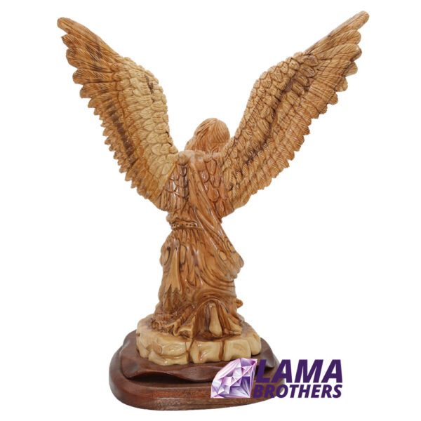 Olive Wood Large Angel Statue - Image 2