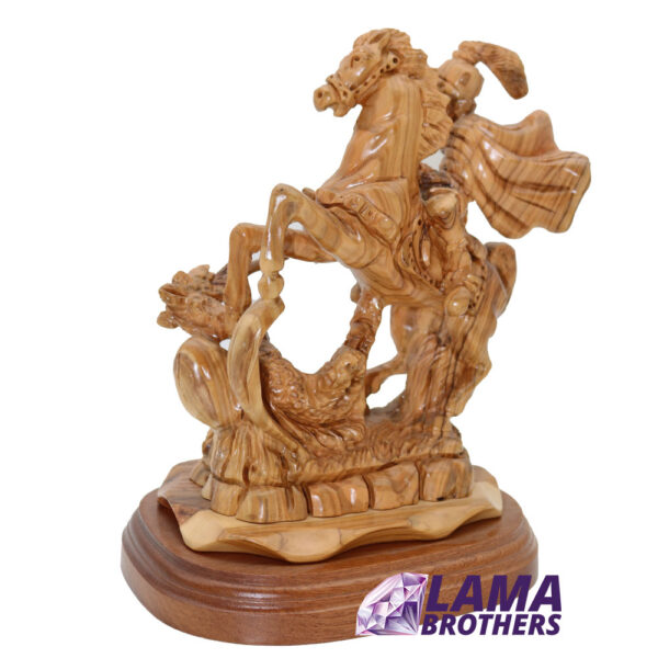 Olive Wood Saint George - Image 2