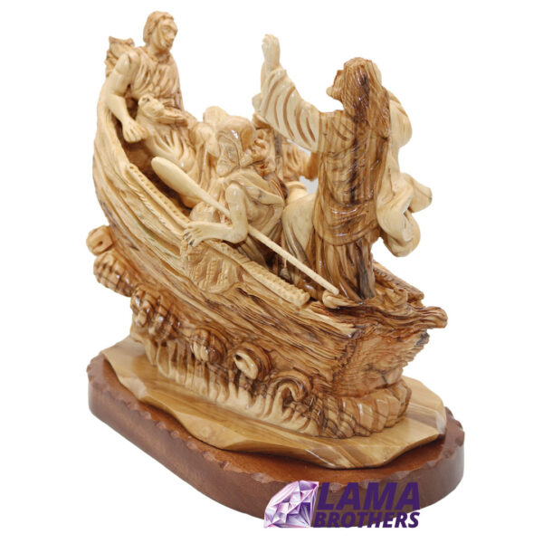 Olive Wood Jesus Calms The Storm - Image 2