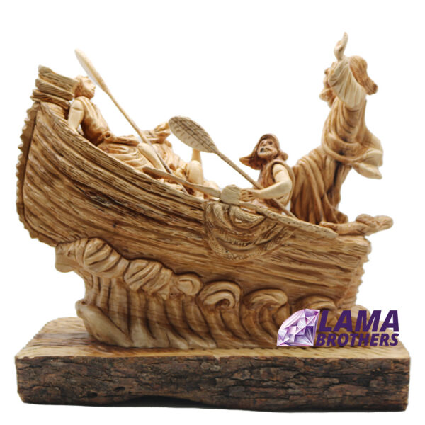 Olive Wood Jesus Calms The Storm - Very Large - Image 3