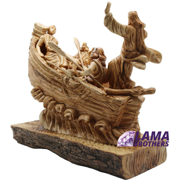 Olive Wood Jesus Calms The Storm - Very Large - Image 2