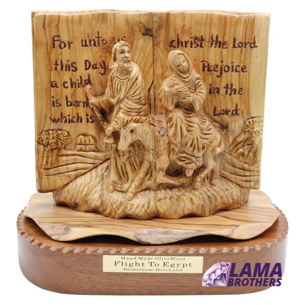 Fight to Egypt Olive Wood Figure