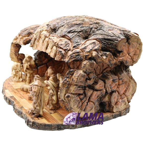 Wooden Nativity Scene with Cave - Image 4