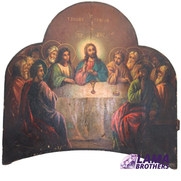 Ancient Russian Icon - The Last Supper For Sale