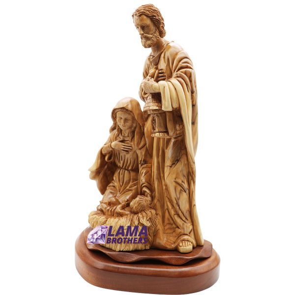 Olive Wood Holy Family Statue - Image 3