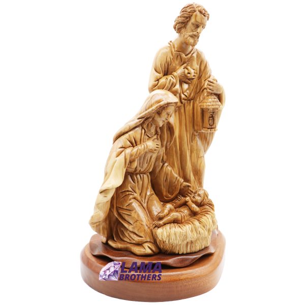 Olive Wood Holy Family Statue - Image 2