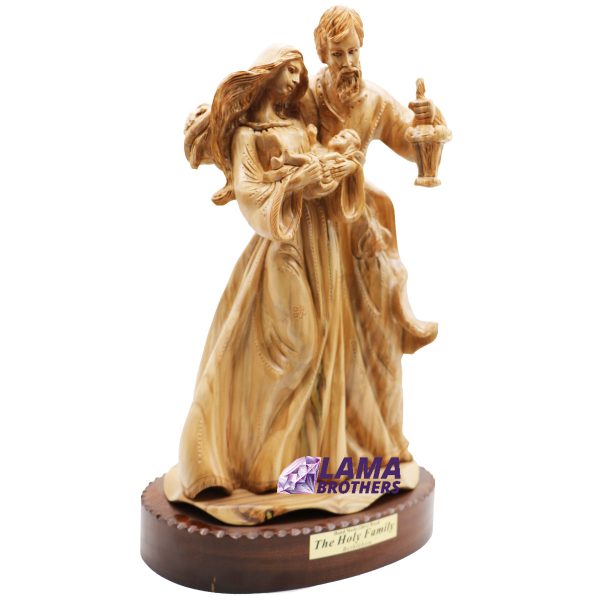 Olive Wood Holy Family Sculpture - Image 4