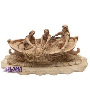 The Miraculous Catch Wood Carving - Chris The Fisher man